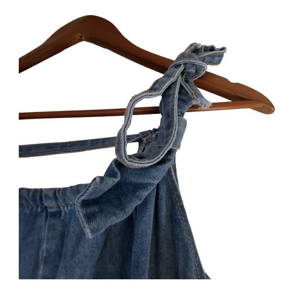 Blue Denim Dress Long Size 4X think USA 1X or 54" at the widest place - Picture 3 of 4